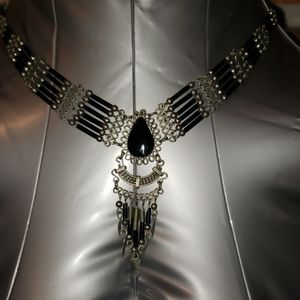 Cool Intricate Metal Bead Goth Tribal Necklace